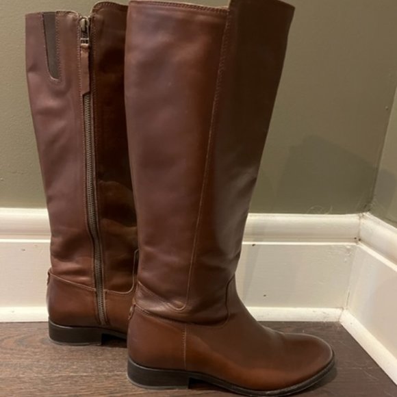 JOHNSTON & MURPHY TALL LEATHER BOOTS SIZE 9 - Picture 6 of 8